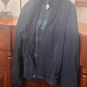 NWOT Ralph Lauren Polo plaid Lined Aviator Zip-up Jacket Blue Sample Prep L